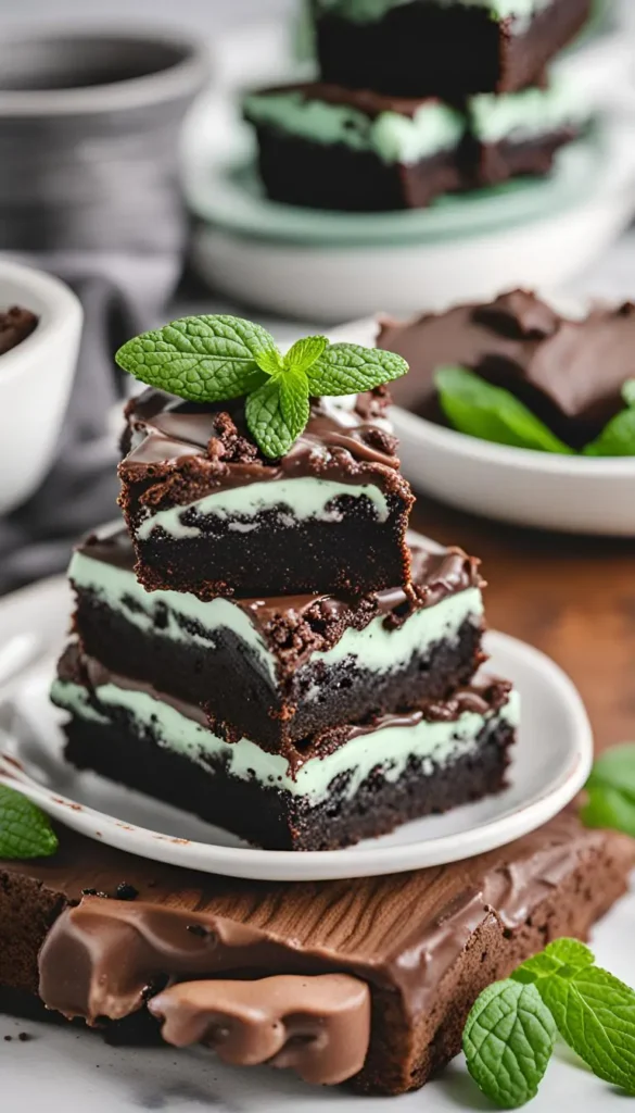 Mint Oreo Brownies
