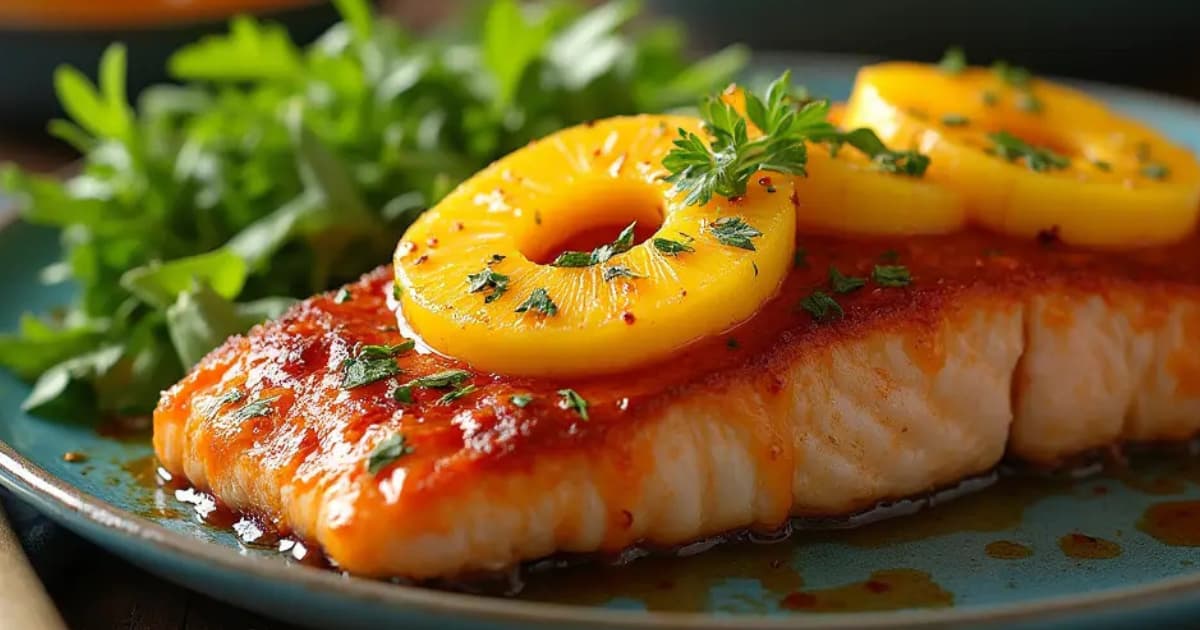 Baked Pineapple Salmon