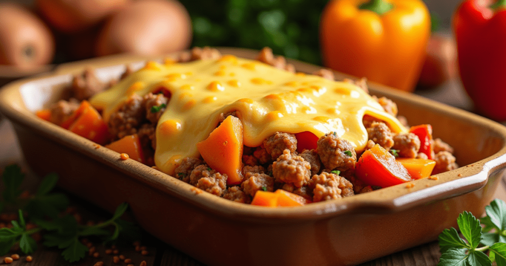 Ground Turkey Sweet Potato Bake