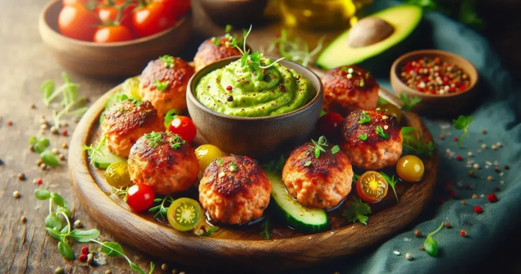 Baked Salmon Meatballs with Avocado Sauce: How to Make Them