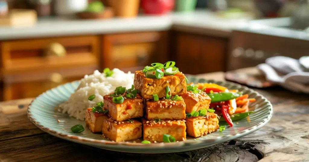 Crispy Gochujang Korean Tofu